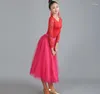 Stage Wear Lady Ballroom Dancing Set Modern Dance Competition Costume Women Waltz Tango Foxtrot Quickstep Clothes