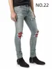 Pantalon en jean amari déchiré pour homme amirl Skinny amirlies Designer Paige am Shorts Design amis Knee imiri pour homme amiiri Straight Size Jeans 28-40 Long 9MVX