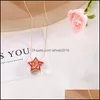 Collares pendientes Mticolored Star Cross Of Peace Collar Mujeres chapadas en oro Perfecto para niñas y Colorf Drop Delivery Jewelry Pen Dh2Hs