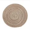 Table Mats Mat Round Placemat Heat Insulation Pad Decorative For Home Restaurant Red/Coffee/Green/Khaki/Blue