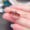 Кластерные кольца стиль стиль Moissanite Ring 925 Серебряные женские ювелирные украшения Hiny Gemstone Lab Diamond Gift Gift