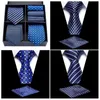 Neckband Högen Mäns slips Set presentförpackning med slipsficka Square Suits Party Wedding Business Vintage Floral Gravata For Men Gifts J230227