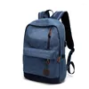 Backpack Augur Men Canvas Bags College Student Book School Bag Laptop de moda de grande capacidade 03