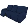 Chair Covers 3 Seat Recliner Sofa Cover Elastic All-inclusive Massage Couch Slipcovers Polar Fleece Lounger Armchair Deck