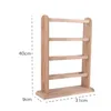Jewelry Pouches Wooden Jewellery Organizer Rack Earrings Holder Necklace Bracelet Stand Rotating Keyring Display Storage
