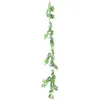 Decorative Flowers Eye-Catching Simulation Vine Elegant Willow Realistic Partition Blocking Green Leaves