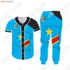 Mens Tracksuits Zaire Flag Joggers Tracksuit Sets African DR Congo Coat of Arms Print JacketHoodieSweatshirt Sweatpants Combo Custom 230228