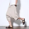 Men's Shorts Summer Casual Fashion Herem Pants Cotton Linen Joggers Male Vintage Chinese Style Sweatpants 230228