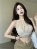 Женская halter nece sexy crochet цветочный полый вышивка из вышивки.