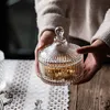 Bottiglie di stoccaggio Barattoli Barattolo di vetro trasparente per caramelle Portacandele Portacandele Portagioie con coperchio Contenitore Art Decor Barattoli di stoccaggio Conservazione