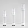 Opslagflessen 20 stks 20 ml 30 ml 50 ml leeg vacuümpomp toiletvaartuig cosmetische matte fles mini reislotion make -upcontainer