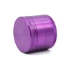 40 -миллиметровый розовый фиолетовый табачный шлифовальщики для дыма AccessRoy Металлический алюминиевый сплав из дробилка из стекловолочка 4 слоя.