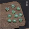 Stone 10Mm Flat Back Assorted Loose Heart Shape Cab Cabochons Beads For Jewelry Making Wholesale Drop Delivery Dh90O