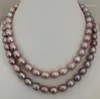 Kedjor Elegant 11-12mm South Sea Lavender Baroque Pearl Necklace 38 tum 925S