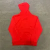Herrtröjor tröjor röd sp5der 555555 hoodie män kvinnor 1 1 högkvalitativ ängelnummer pufftryck grafisk spindel web pullovers 230228
