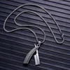 Pendant Necklaces Trendy Haircut Razor Shape Necklace Men's Fashion Metal Sliding Accessories Party Jewelry Gift