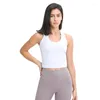 Active Shirts 2023 Racerback Yoga Tank Top Workout Sportswear For Women Gym Sleeveless Crop Anti-sweat Fitness Shirt