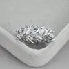 Обручальные кольца Маркиз срезать полное циркон каменное кольцо серебряное цвет белый хрустальный лошадь для женщин обручание винтажные ювелирные изделия