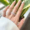Cluster Rings WPB S925 Sterling Silver Women's Egg Diamond Ring Female Bright Zircon Luxury Jewelry Girl's Gift Holiday Party Trend