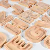 Diy Fashion English Letters Home Decor Wooden Coin Bottles Storage Jar Bank Piggy Bank Transparent Visual Creative Desktop Decoration Party Ornament