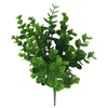 Flores decorativas 1pcs plantas falsas hierba de la pared de boda decoración al aire libre de hoja verde planta de plástico artificial para la decoración del jardín del hogar