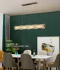 Modern Luxury Restaurant Crystal LED Chandelier Cafe Kitchen Island Chrome Steel Hanging Lamp Dining Table Lång belysningsarmatur