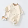 Combinaisons Automne Bébé Barboteuse Vêtements Chaud Bébé Garçon Fille Combinaisons Épaissir Une-pièce Ropa Bebe Survêtement Coton né Vêtements 3 12 Mois 230228