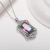 Подвесные ожерелья изящное женское роскошное ожерелье с ослепительным кубическим цирконием