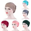 2023 Abbigliamento etnico Donna Cotone Respirare Cappello Hijab da donna Turbante Tessuto elastico Copricapo Accessori per capelli da donna Sciarpa musulmana 15 colori