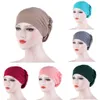 2023 Etnische kleding 16-kleuren moslimbodemkap Kopbandkap Kristal Hennep Multi-kleuren chemotherapie Cap Dames hijabs Tulband Elastische stoffen Kop Ladies Haar