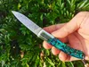 Special Offer H2376 Folding Blade Knife 67 Layers VG10 Damascus Steel Blade Abalone shell wtih Brass Handle Outdoor Camping Hiking EDC Pocket Folder Knives