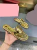 2023 Designer flip flops sandalen voor dames slippers echte lederen slippers flopflops plat strandschoenen zomer zwarte matte luxe pinkycolor damesflats rubber slipper