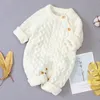 Combinaisons Bébé barboteuses vêtements tricotés hiver épais chaud né garçons filles combinaisons à manches longues enfant en bas âge tenues pour bébés enfants pulls 230228