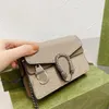 Klassieke luxe kettingzakken mode geplaid bloemenmerk portemonnee vintage dames bruin lederen handtas ontwerper schoudertas met yi773