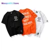 T-shirts masculinas Moda T-shirts masculinas Summer Tops Tees Hip Hop tter impressão Camiseta masculina Ma Algodão Curto Seve Make Money Not Friends HH160 0228H23