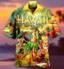 Men's Casual Shirts Hawaiian Shirts 3D Printed Beach Prom Short Sleeve Cuban Shirts Beachwear Y2K Clothes Casual Vintage Style Men and Women Z0224