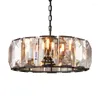 Lampy wiszące postmodernistyczne luksusowy kryształowy żyrandol prosty salon w jadalni sklep z sypialnią Villa Model