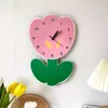 Horloges murales Creative Cartoon Décoration Muet Salon Enfants Maternelle Fleuriste Ornements Mignons 230228