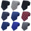 Neckband Fashion Luxury 100 Natural Silk Neck Tie för Mens Formal Dress Geometric Standed Tie Wedding Party Gifts For Men J230227