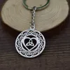 Keychains Sanlan OpenWork Lace Love Heart Key Pendant Charm Fashion Keychin Lovely Valentine Gift Jewelry