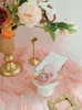 Table Runner Crumpled for Wedding Party Baby Shower Dinning Decoration Polyester Soft Cheesecloth Gauze 230227