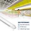 8 Fuß LED-T8-Leuchtstoffröhren 72 W R17D Kühlertürlicht 3000 K warmweiß 8 Fuß zweireihige SMD2835 V-förmige LED-Glühbirne