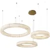 Pendelleuchten Moderne Luxus-Marmor-LED-Leuchten Wohnzimmer Esszimmer Dekor Lampe Schlafzimmer Glanz Kupfer Hängeleuchte Leuchten