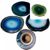 Table Mats & Pads Excellent Cup Mat Compact Stone Natural Agate Sliced Dyed