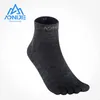 Herrensocken AONIJIE Merinowolle Sport Zehensocken Damen Herren Nuwool MiniCrew FiveFinger Socken Viertel Zehensocken für Trail Run Marathon E4823 Z0227