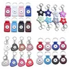 Sleutelringen PU Leather Hart Star Keyring Noosa -brokken 18mm Snap knoop Kettingen toetsen Ring sieraden Drop levering Dhko4