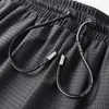 Mäns shorts Stora nät elastiska sommarbyxor 8xl 6xl Big Size Clothing Nylon Black Grey Spandex Sweat Plus 230228