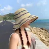 Cappello a tesa larga Cappello Donna Moda giapponese Cappello di paglia morbido Estate Donna Vacanza al mare Cappello da spiaggia Cappello da sole traspirante per le donne G230227