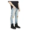 Jeans pour hommes déchiré trou Cowboy Baggy mode coréenne Hiphop haute rue lâche droite glisser pour hommes Denim pantalon 230227