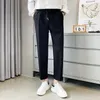 Męskie spodnie plus rozmiar 4xl-m wiosna Lato luźne proste garnitur dla mężczyzn odzież 2023 Kostka długość Slim Fit Casual Office Sprzedaż